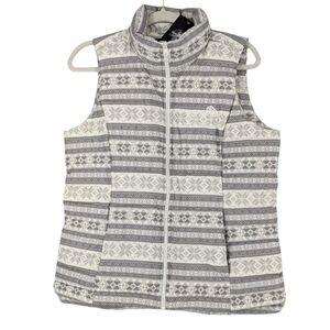 NEW Lands End Allied Feather Down Puffer Vest Jacket Full Zip 600 Fill Power M